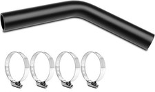 2" ID Gasoline Fuel Filler Neck Hose  45 Degree  with 4 Clamps - 15 7/8" Length