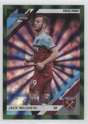 2019-20 Panini Chronicles Press Proof Green Laser 36/50 Jack Wilshere #182 3l1