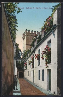 Sevilla, Callejón del Barrio de Santa Cruz, Ansichtskarte 