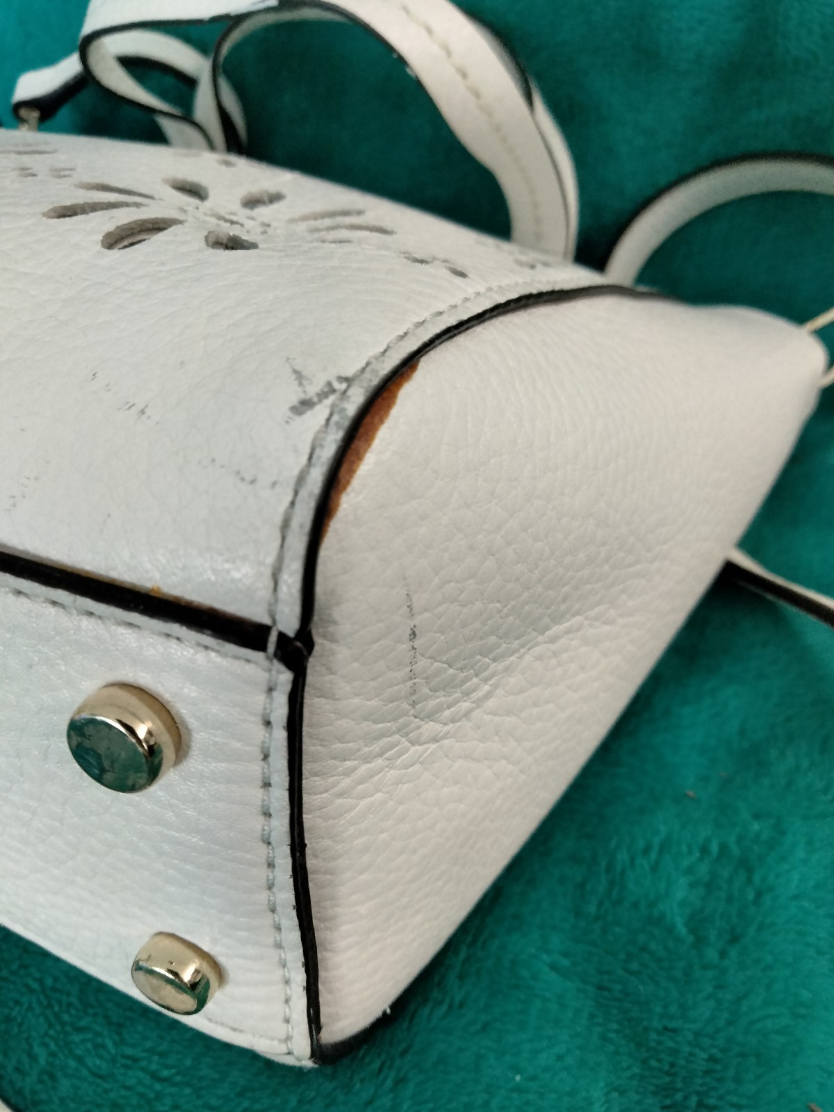 Kate Spade New York Leather Floral Eyelet Handbag thumbnail 6