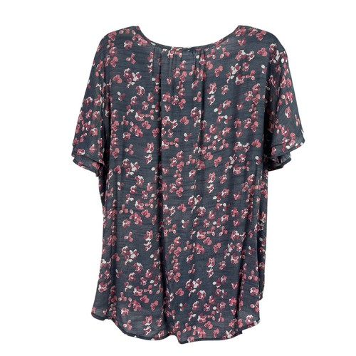 Liz Claiborne Womens Blouse Floral Lace Flutter Sleeve Top 2X - Picture 4 of 7