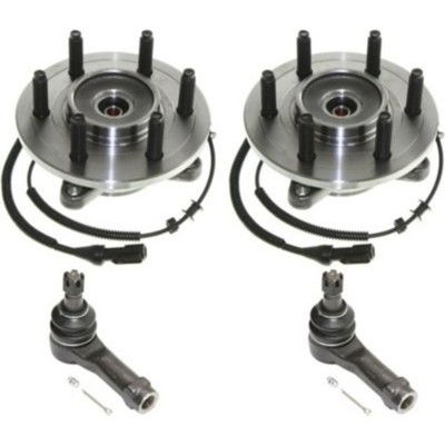 Wheel Hub Kit For Ford F-150 2005-2008 Front LH RH 6 Lug Outer Tie Rod Ends 4WD