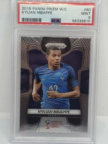 2018 Panini Prizm World Cup #80 Kylian Mbappe France RC Rookie Card PSA 9 Serial