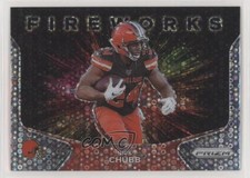 2020 Panini Prizm Fireworks No Huddle Prizm Nick Chubb #9 0cc4