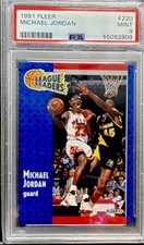 Fleer 1991-92 League Leaders Michael Jordan #220 PSA 9 Chicago Bulls Basketball