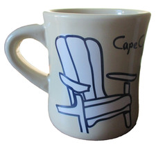"Cuffy's of Cape Cod" Diner Style Pale Yellow Coffee Mug Adirondack Chair Beach