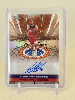 2025-26 Topps Chrome Kyshawn George #TAU-KYG ORANGE Parallel #25/25 = 1/1 AUTO