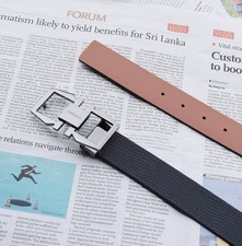 Ferragamo Men's Reversible Belt 120cm, Gunmetal Gancini Buckle, Adjustable Lengt