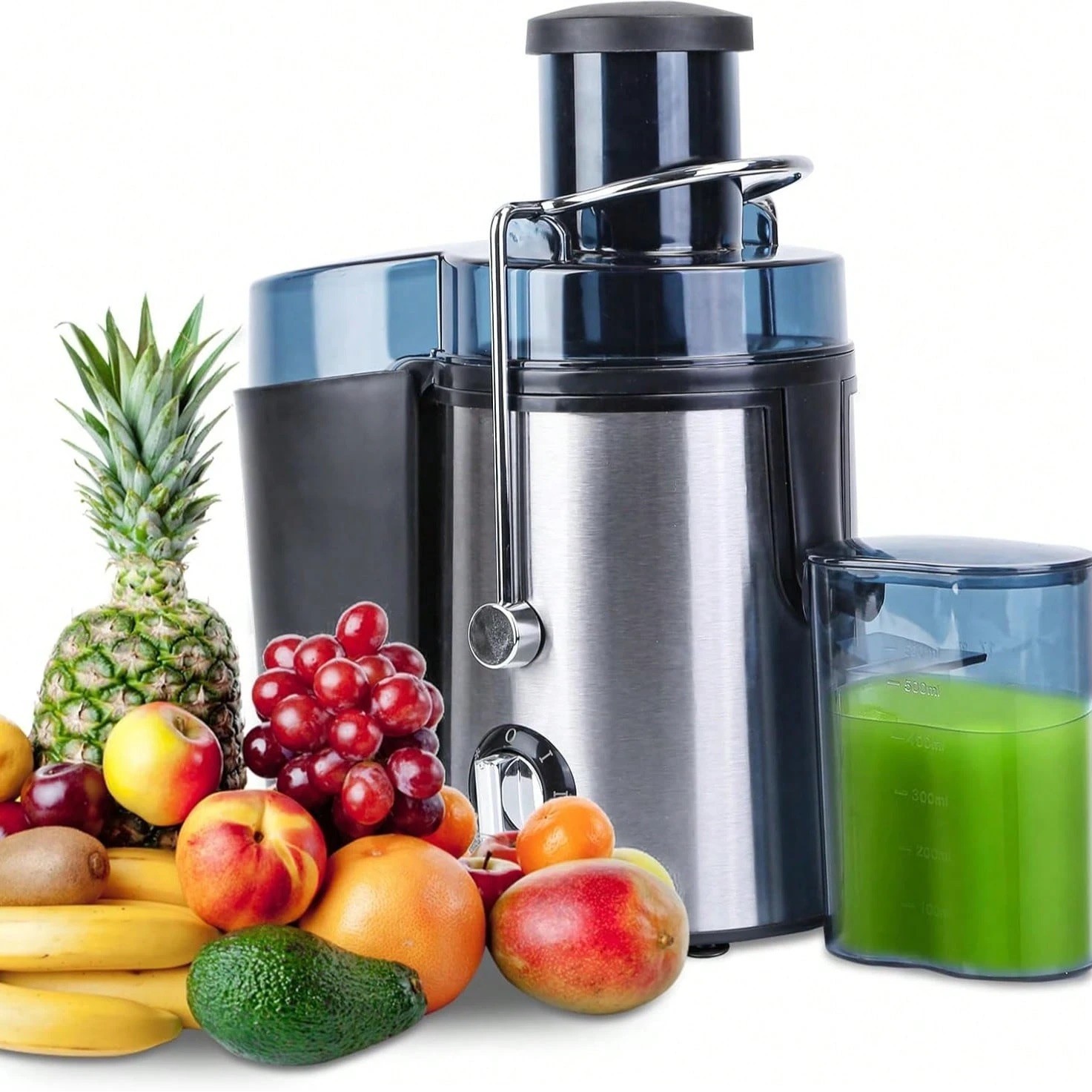 Powerful 4-in-1 Wide Mouth Juicer Extractor & High Speed Sleek Food Blender Mixe