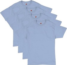 Hanes Men Crew neck T-Shirt 4-Pack ComfortSoft 100 Cotton Heavyweight Tee Plain