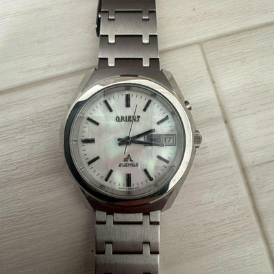Orient Chrono Ace EM32-C0 White Shell Dial Automatic Mens Watch Used Working #41