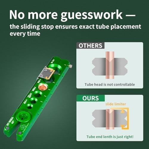 Flaring Tools 1/4" - 3/4" HVAC Single Flare Kit, 45° Eccentric for Copper Pipe - Afbeelding 7 van 7