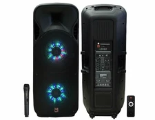 MR DJ Lets JumpDual 15" 3Way 5000W DJ Active Speaker Powered PA Party BT USB