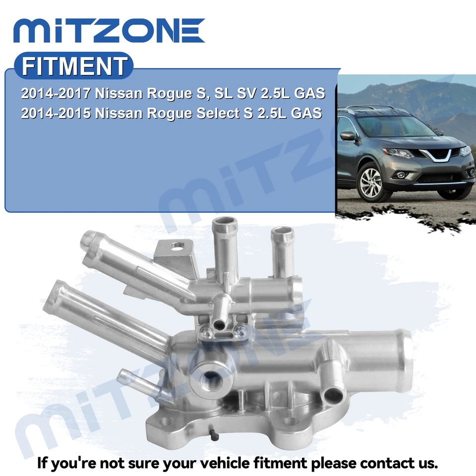 Carcasa Termostato Mitzone para Nissan Rogue 14-17 S SL SV 14-15 Select S 2.5L Foto 2 de 4