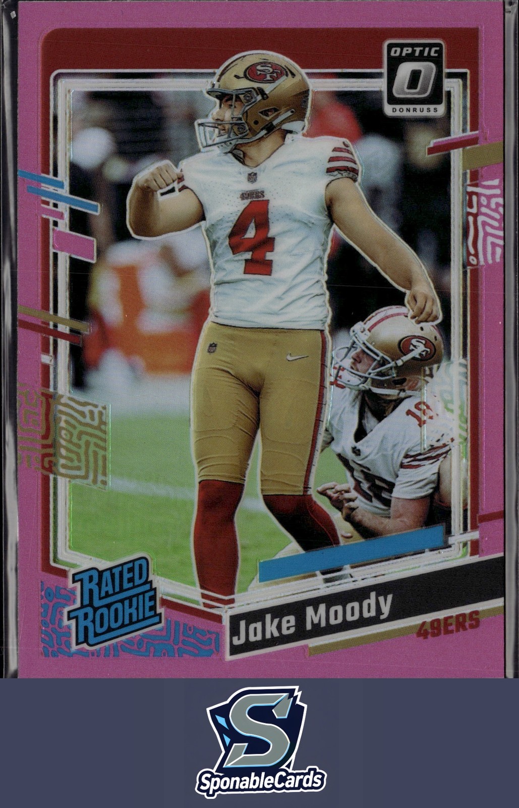 2023 Donruss Optic #289 Jake Moody Pink