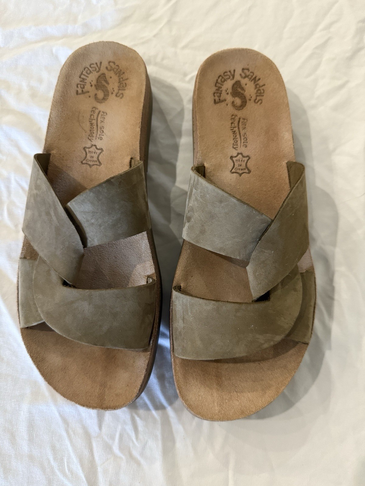 SAOLA Sandalo fantasia suola flessibile marrone tomaia made in Greece donna 39 EU