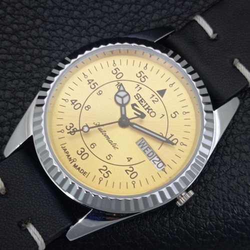 VINTAGE REFURBISHED SEIKO 5 AUTOMATIC 6309A JAPAN MENS GOLDEN WATCH a442974-1 - Picture 7 of 12