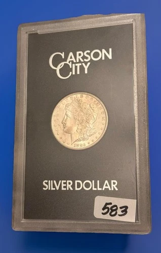 1882-CC $1 Morgan Fine Silver Dollar Nixon GSA Hoard BU UNC OGA CARSON CITY NV