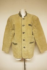 Der Wildschütz Lederjacke lange Trachtenjacke Janker Schweinsleder grau Gr.54