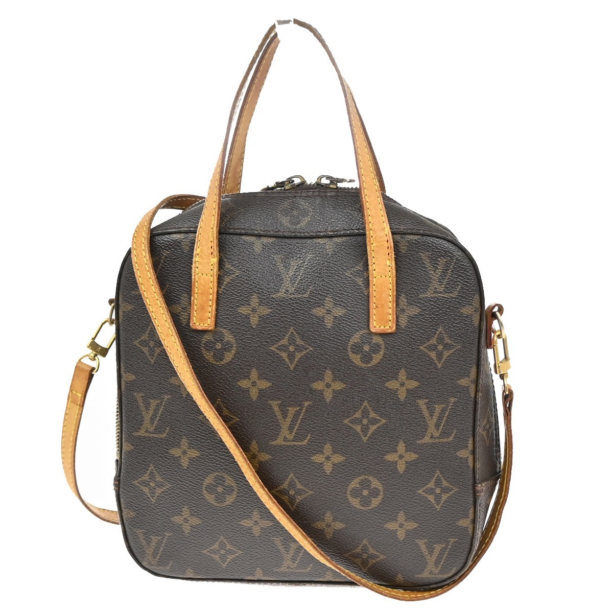 LOUIS VUITTON Spontini 2Way Shoulder Hand Bag Monogram Leather