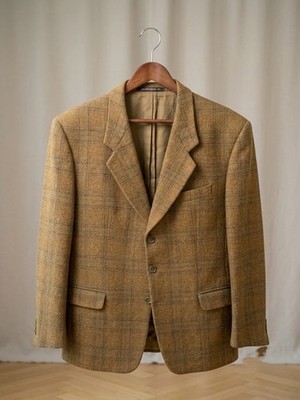 Vintage Yves Saint Laurent Men's Rare Luxury 3-Buttons Wool Blazer Jacket