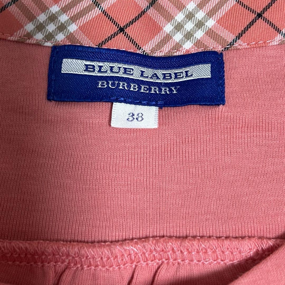 Burberry Blue Label Nova Check T-Shirt Cotton Pink 38/M(US:S