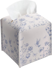 Tissue Box Cover Gifts, Blue Chinoiserie Vintage Floral Tissue Box Cover Spring