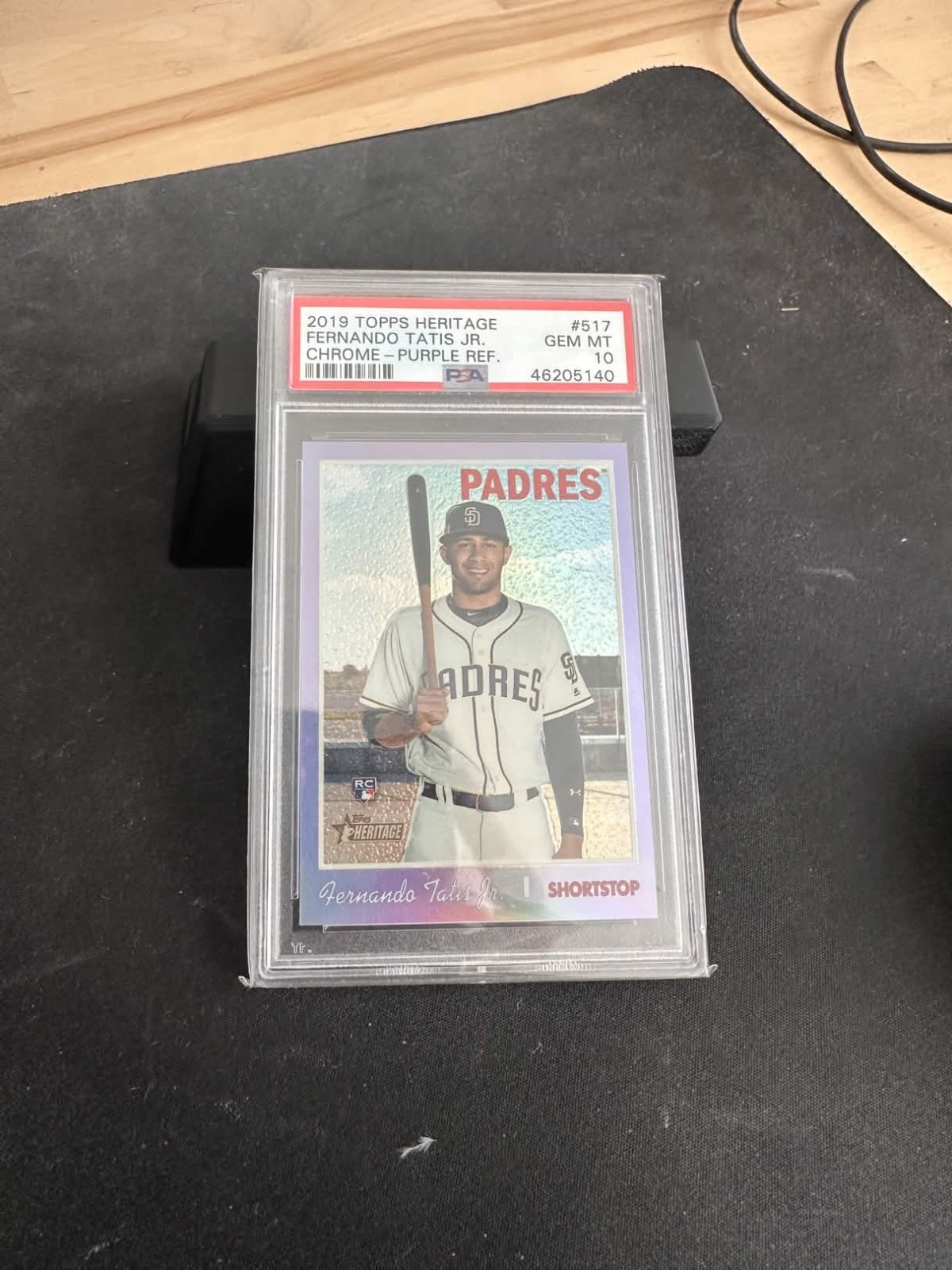 2019 Topps Heritage CHROME PURPLE REFRACTOR #517 Fernando Tatis RC PSA 10 GEM MT
