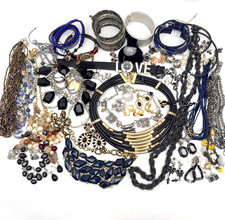 Costume Jewelry Lot Necklaces Bracelets Earrings Watch Ring MANY Signed 53pc