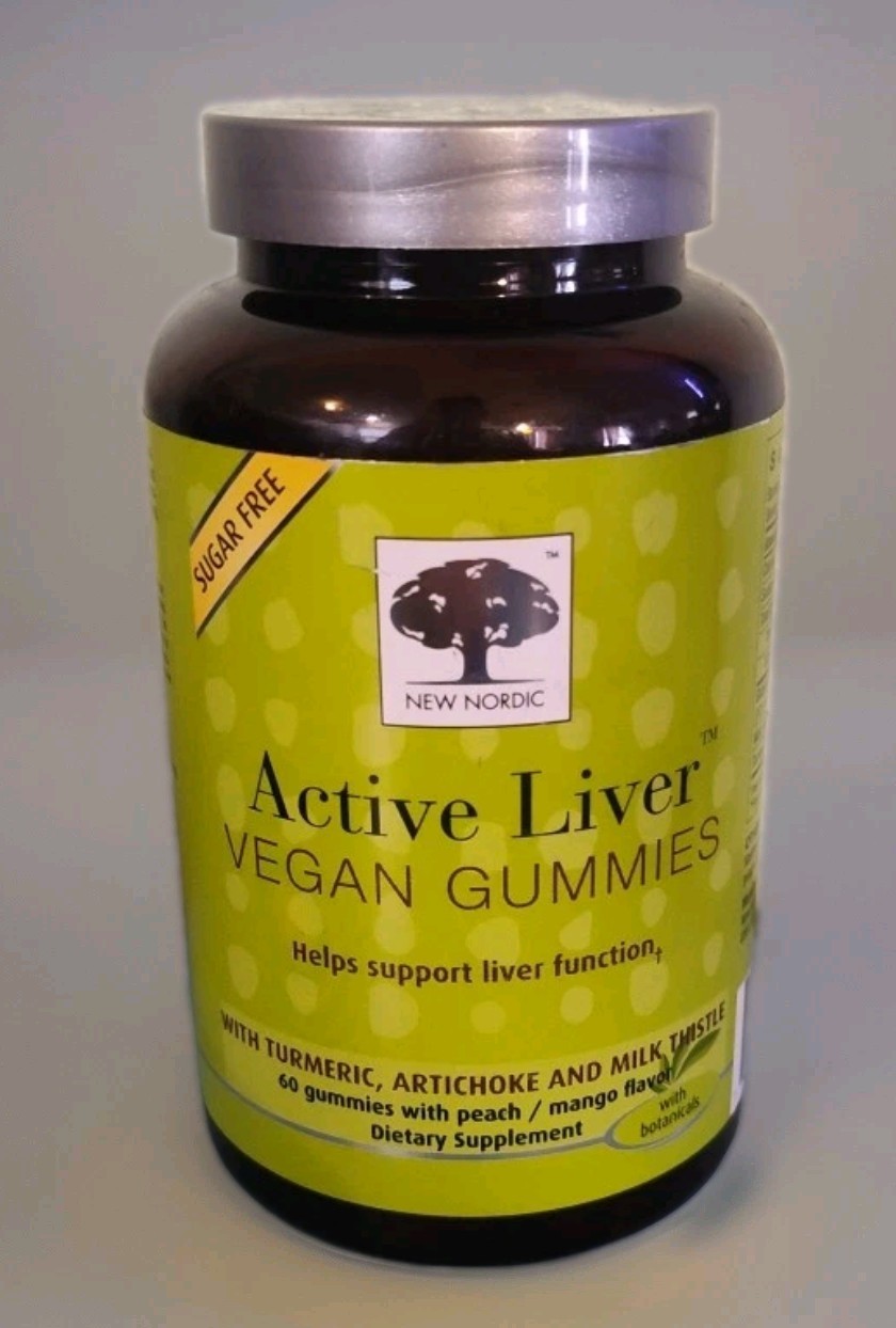 Active Liver Vegan Gummies, Peach Mango, Fatty Liver High Enzymes Triple Support