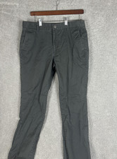 Bonobos Pants Mens 33x32 Gray Tailored Chino Slim Casual Cotton Stretch Dress