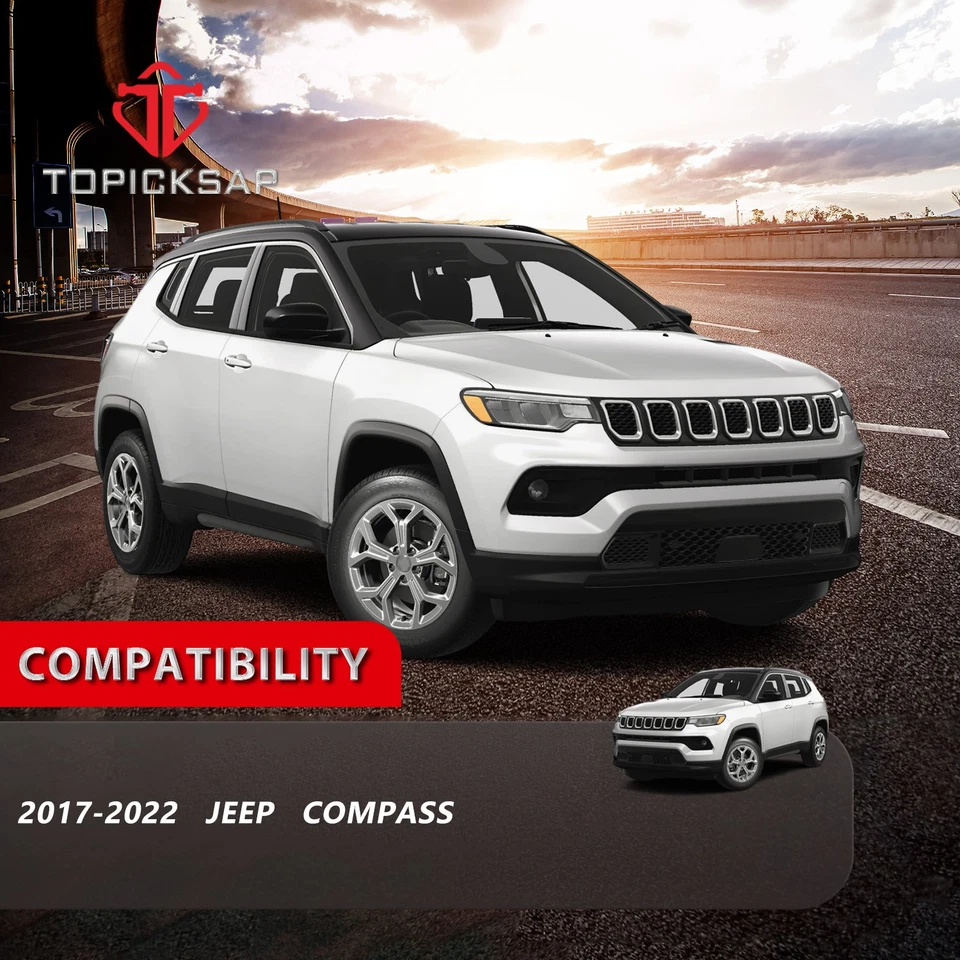 For Jeep Compass 2017-2022 Front Lower Control Arms Tie Rods & Sway Bar Links - Image 3 of 4