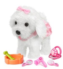 Walking Barking Toy Dog with Remote Control Leash, Plush Puppy Electronic Intera