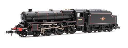 Graham Farish 372-137A LMS 5MT 'Black 5' with Welded Tender 45195 BR Lined Black | Zustand: New