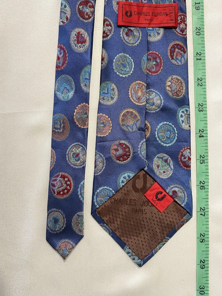 CORBATA HOMBRE CHARLES JOURDAN TODA SEDA COLOR AZUL Foto 4 de 4