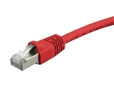Cat6A Ethernet Patch Cable Network Internet Cord RJ45  STP 10G 26AWG 0.5ft Red