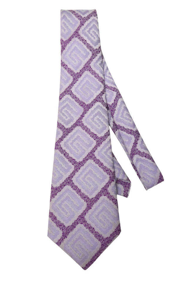 Corbata Dorada Diolen Setura Para Hombre Talla Única Púrpura Puntiaguda Estampada Formal Atada Foto 4 de 4