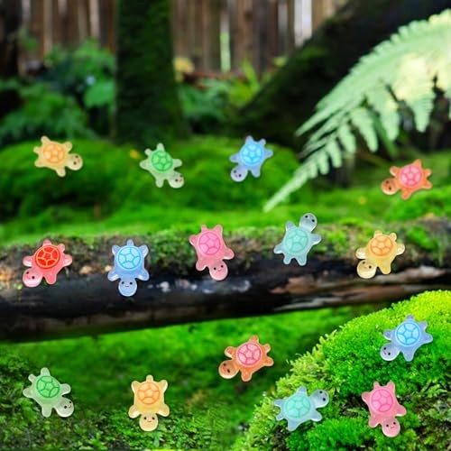 200 Pcs Mini Resin Turtles Glow in the Dark, Tiny Sea Turtle Animals to Hide - Picture 7 of 7