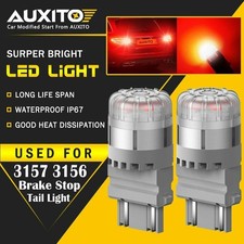 Auxito 3157 Red Led Bulbs3156 3157r T25 3056 4157 Brake Lights Tail Pack Of 2