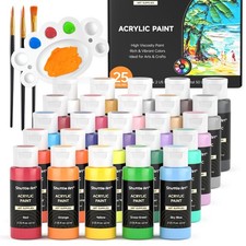 Shuttle Art Acrylic Paint, 25 Colors Acrylic Paint Set, 2oz/60ml Bottles, Ric...