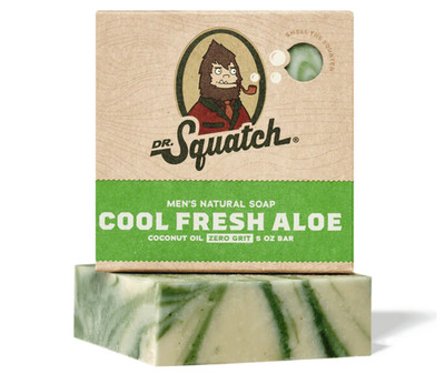 Dr Squatch Cool Fresh Aloe Soap - Natural Manly Cold Process Soap Bar