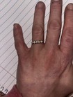 Vintage 14K Yellow Gold,6 Round Diamonds Band Ring Prong Set Size 6 Signed — photo 8