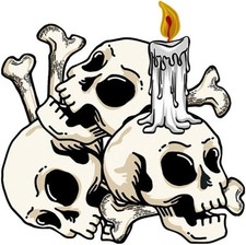 Halloween Skull Car Body Sticker Decal, Cartoon Window Cling Decal for Car Truck