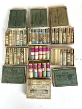 Vtg Lot of 27 Vials of Fry's & 10 Vials of Mack Mineral Colors for China Paint