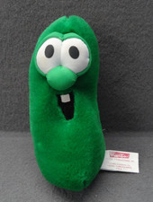 Veggie Tales Larry The Cucumber 8" Tall Pickle Plush VTG Big Idea Production