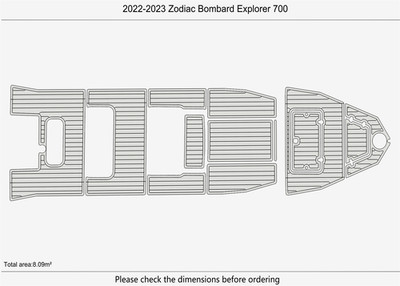 DuraEVA Seadek EVA Foam Boat flooring Fits 2022-2023 zodiac Bombard Explorer 700