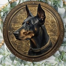Dobermann DOG LARGE Metal Sign Picture Indoor Garden Birthday Gift Waterproof