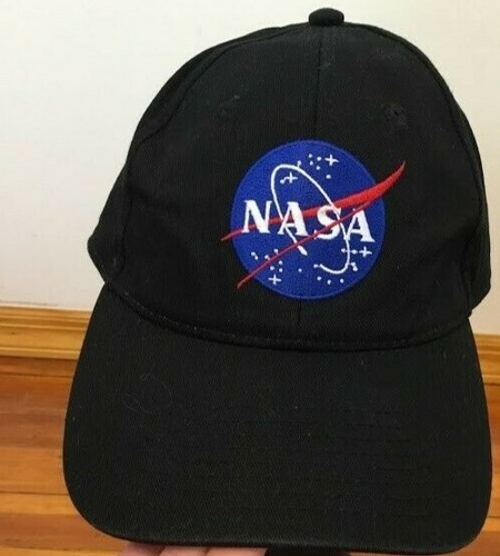 H\u0026M Baseball Cap Hat NASA Black Strap 
