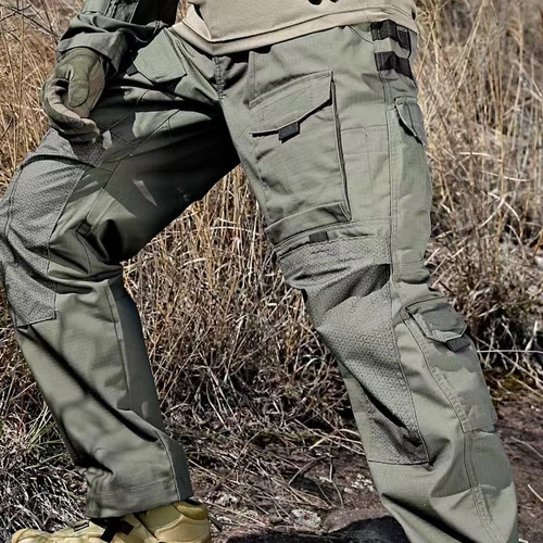 Mens Tactical Cargo Trousers Army Military Multi-pocket Outdoor Combat Pants BDU - Picture 7 of 40