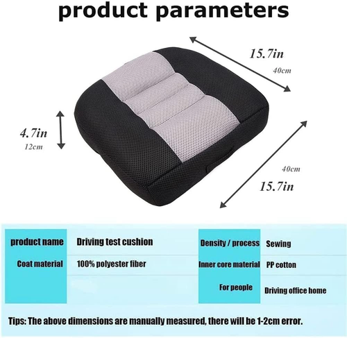 Car Booster Seat Cushion Heightening Height Boost Mat,Breathable Mesh Portable C - Picture 2 of 12